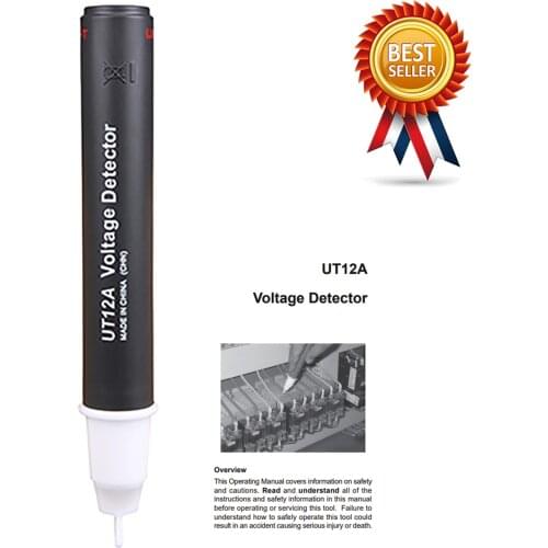 UNI-T UT12A UT12B UT12C Voltage Pen Tester Non-contact AC Voltage Detectors 90V-1000V Auto Power Off Beeper Vibrating Indicator