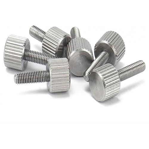 M5 Knurled Thumb Screw Thin Type With Knurling Screws Manual Adjustment Bolt Knukles Tornillos Parafuso Tornillo Vis DIN653 Viti
