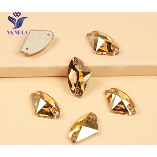 YANRUO 3256 Galactic Sunshine AAAAA Sewn Rhinestones Flatback Cabochons Sewing Diamante Crystal Stones For Making Crafts