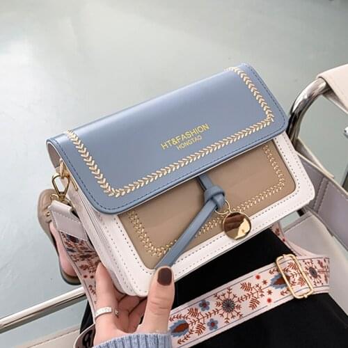 Womens PU Leather Simple Messenger Bag Small Flap Bag Fashion Shoulder Crossbody Bags for Women 2021 Handbags Luxury Designer