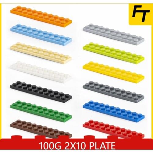 100g Small Particle 3832 2x10 Plate Brick Building Block Flat DIY Parts Buildmoc Compatible Assembly Particle Creative Gift Toys