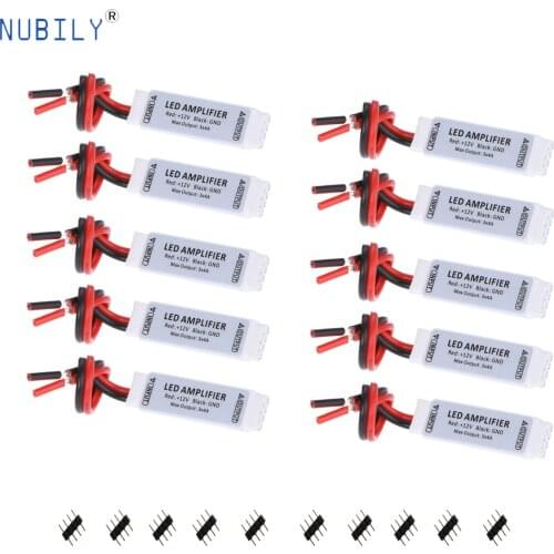 12V 4 pin RGB Amplifier 10pcs 5pcs Extend Signal Controller Data Signal Repeater 4CH Channels For 5050 3528 RGB LED Strips