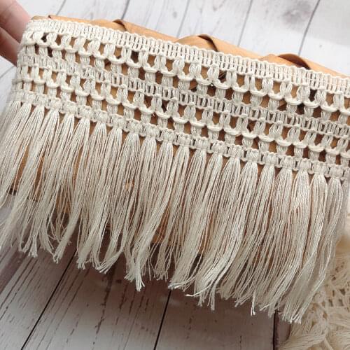 14CM cotton hollow row beard clothing lace accessories pastoral beige cotton lace