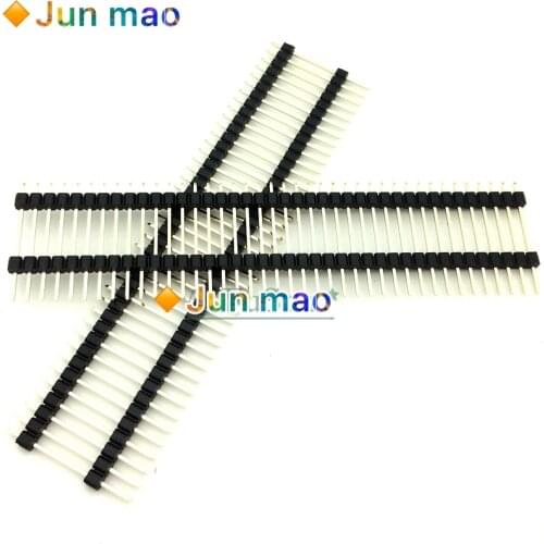 2.54mm Double plastic Single Row Male 40P PCB Board Pin Header Connector Pinheader 1*40 Long 21 23 25mm 1*40 pin