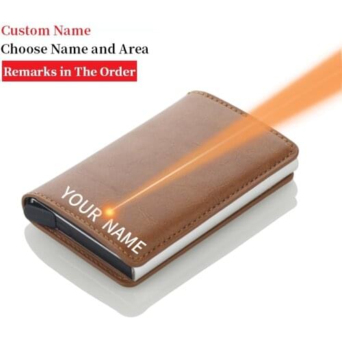 2020 Anti Blocking Credit Card Holder Mens Cardholder Case Metal RFID Aluminium Business Minimalist Travel Card Wallet