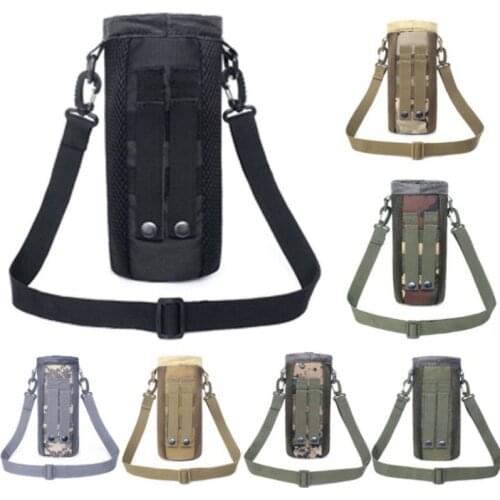 500ml Tactical Molle Water Bottle Pouch Nylon Military Canteen Cover Holster Outdoor Travel Kettle Bag
