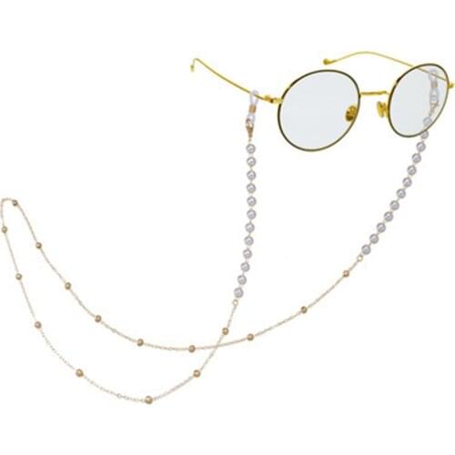 1PC 2021 Fashion Chic Womens Gold Silver Sunglasses Chains Reading Beaded Glasses Chain Eyewear Cord Lanyard Eyeglasses Necklace
