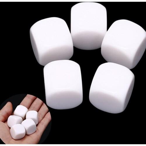 10 PCS/Set 20*20 mm White Dice 4 Side Filleted Corner Puzzle Game