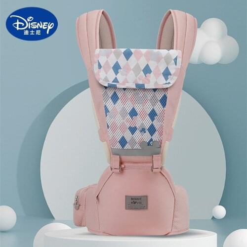 Disney Minnie Mickey Baby Carrier Newborn Outing Seat Cartoon Waist Stool Fashion Multifunctional Practical Backpack Cute Strap
