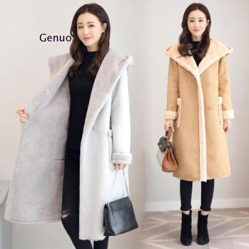 Elegant Winter Wool Coat Women Fashion Blend Tunic Long Sleeve Woolen Jacket Female Temperament Winter Casual Coat Plus Size