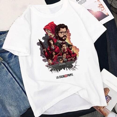 La Casa De Papel T Shirt Men Funny Cartoon Money Heist Tshirt House Of Paper Anime Kawaii Bella Ciao Graphic Unisex Tees Male