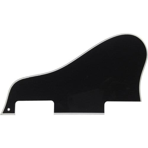 Pleroo Custom Guitar Parts For ES 335 Jazz Archtop Guitar Pickguard Scratch Plate, 4 Ply Black