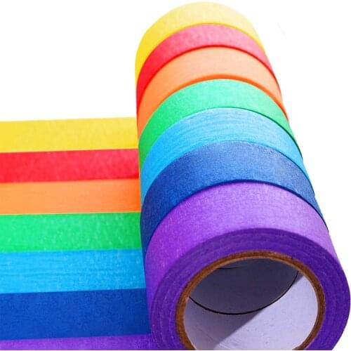 XRHYY 1 Roll Graphic Plaster Gridding Colorful Marking Decorative Tapes Cohesive Chart Tapes Artist Adhesive Office Supplies