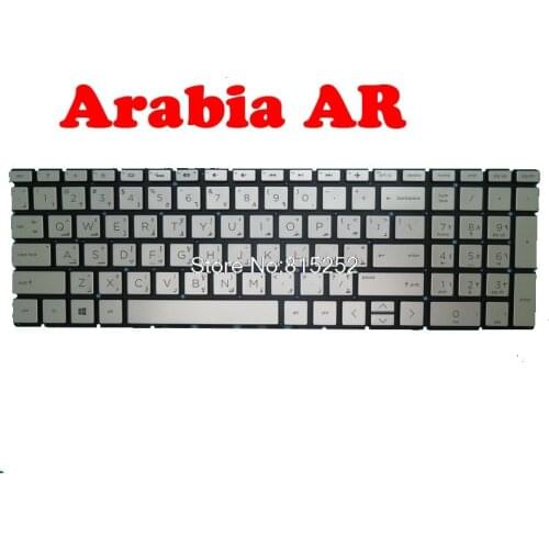 Laptop Keyboard For HP 15-DA000 Without Frame Silver No Backlit Film Arabia AR PKNR125BS