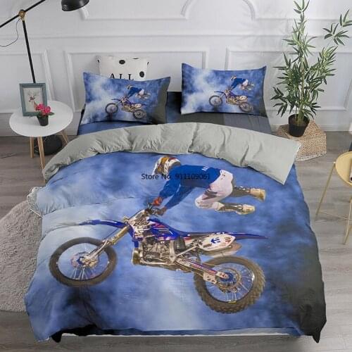 Motorcycle 3D Bedding Set for Children Cool Bed Cover for Bed Teen Boys Duvet Covers Kids Quilt Cover Single Double Queen King