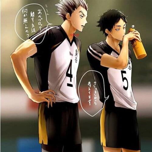 Anime Haikyuu Fukurodani Academy College Uniform Akaashi Keiji Bokuto Koutarou Cosplay Costume Volleyball Jersey Top+Shorts Sets