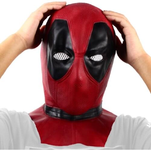 Deadpool Mask Wade Winston Wilson Cosplay Costume Props Halloween Superhero Party Dress Up Latex Headgear
