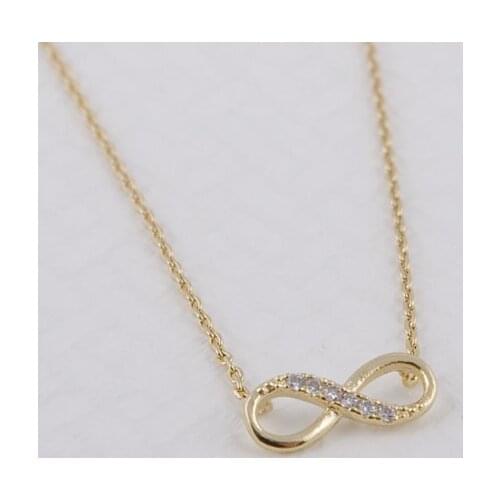Fashion Tiny Infinity Necklace in Gold