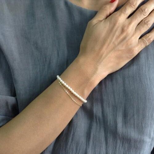 European and American fashion accessories fashion simple and elegant accessories imitation pearls handmade bracelets