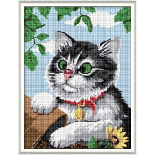 Joy Sunday 5D DIY Diamond Painting Sale Full Square Round Diamond Embroidery Cat Rhinestone Pictures Icon Pen Tools Canvas Glue
