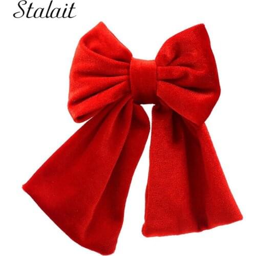 New Arrival Girl Kids Bow Long Hairpins Ribbon Bowknot Hair Clip Children Barrette Hair Accessories Long Clips