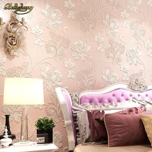 Beibehang papel de parede Flower Wallpaper Modern Thick Floral Wall Paper Non-woven Water Wash TV Background Wall Vintage