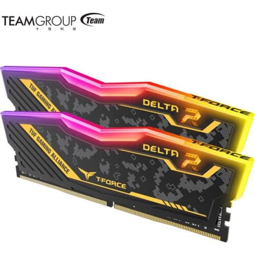TEAMGROUP RGB RAM DDR4 16GB 3000MHz CL16 T-Force Delta TUF Gaming Alliance Gaming Memory for Desktop