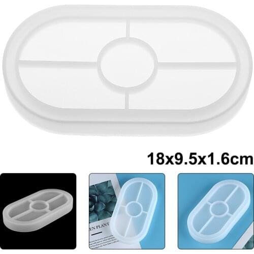 Ashtray Oval Coaster Mold Tray Silicone Epoxy Resin DIY Craft Tools Jewelry Mold Tools 186*100mm