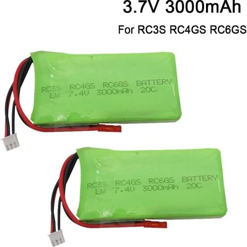 7.4V 3000mAh Rechargeable Battery For Radiolink RC3S RC4GS RC6GS Battery 2S Lipo Battery 7.4v 3000mah