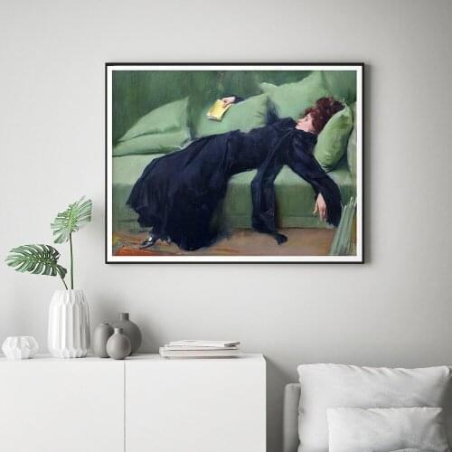After the Ball by Ramon Casas Fine Art Print Poster Art Posters Retro Living Room Mythological Antique Wall Art Canvas Print