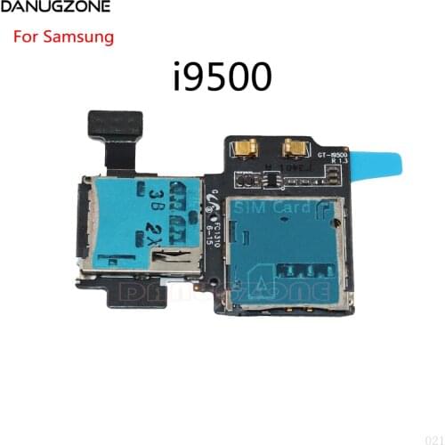 SIM Card Reader Connector Holder Slot Tray Memory Socket Flex Cable For Samsung Galaxy S4 S IV I9500
