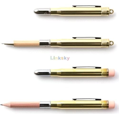 Midori Tn Travelers Company Brass Pencil,ball-point Pen,retro Brass Metal Drawing Ballpoint Pen,pencil ,hand Account Stationery