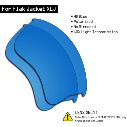 SmartVLT Sunglasses Replacement Lenses for Oakley Flak Jacket XLJ - HD Blue