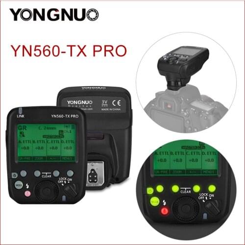 YONGNUO YN560-TX PRO Wireless Transmitter for Canon Camera YN862 YN968 YN200 YN560 Speedlite YN560 TX PRO 2.4G Flash Trigger