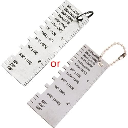 Stainless Steel Thickness Gauge Weld Inspection Ruler Welding Seam Gauge Caliper Metal Sheet Measuring Tools