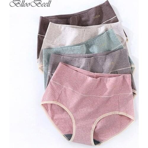 Hot Womens Cotton Briefs трусы женские хлопок Plus Size Underwear High-Rise Panties Women Ladies Lingerie женские трусики