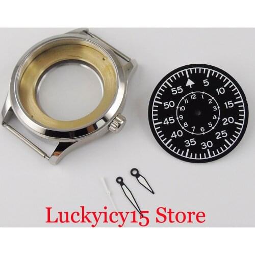 Mental Steel 42MM Watch Case Sapphire Crystal Luminous Watch Dial Watch Hand for MIYOTA 8215 ETA 2836