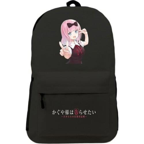 Unisex Anime Kaguya-sama: Love Is War Shinomiya Kaguya Fujiwara Chika Rucksack Casual School Student Backpacks