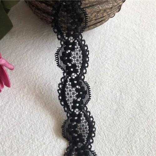 À fleurs S1992 black chaud | broderie soluble dans l'eau, ruban, bricolage, appliques et col, guipure pour robe artisanale, dé