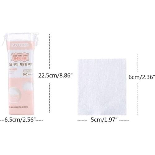 Y1UF 500Pcs/Bag Facial Thin Non-Woven Makeup Cotton Pads Nail Polish Remover Tissues