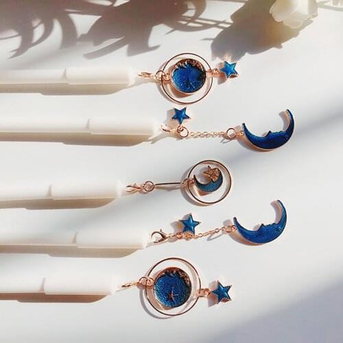 1Pcs Fashion Creative Gel Pen 0.5mm Sky Star Moon Pendant Signature Students Stationery School Office Supplies