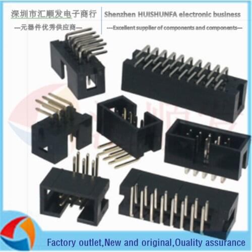 10PCS!!! DC3 simple horn seat curved needle curved foot 6/8/10/14/16/20/26/30-40/50P 2.54MM