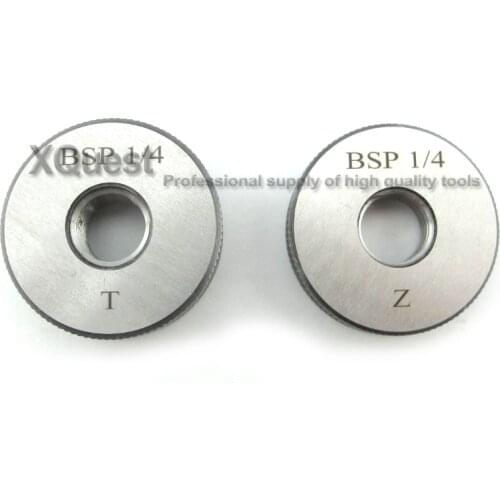 2PCS Pipe thread ring gauge BSP1/8 BSP1/4 Bsp1/2 Bsp3/4 bsp3/8 BSP External Straight thread gauges Measuring tools Threaded gage