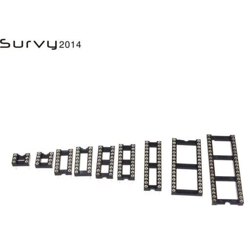 20PCS IC Socket DIP-6P 40P Pin Round 2.54mm Integrated Circuit Adaptor Solder Type