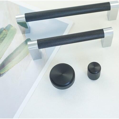 3.78'' Zinc Alloy Cabinet Pulls Black Knobs for Drawer and Wardrobe Modern Furniture Handles Indoor Pull Knob Cabinet Hardware