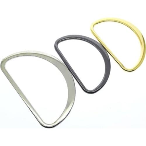 50 pcs 0.8''/1/1-3/16''1.6''2''2.2''2.76''IN Alloy Metal D-shaped buckle D ring Semicircle button Webbing Strapping Bag
