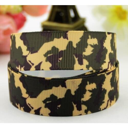 22mm 25mm 38mm 75mm Ruban satin Camouflage Cartoon Character printed Grosgrain Ribbon party decoration X-01201 10 Yards