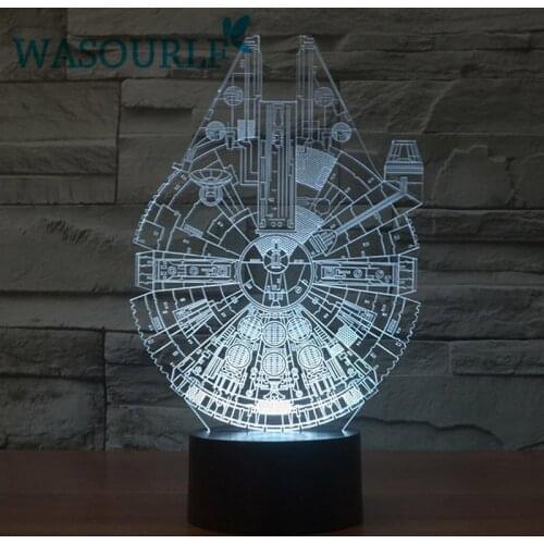 3D acrylic night light lamp charging luna light best christmas birthday gift round light free shipping