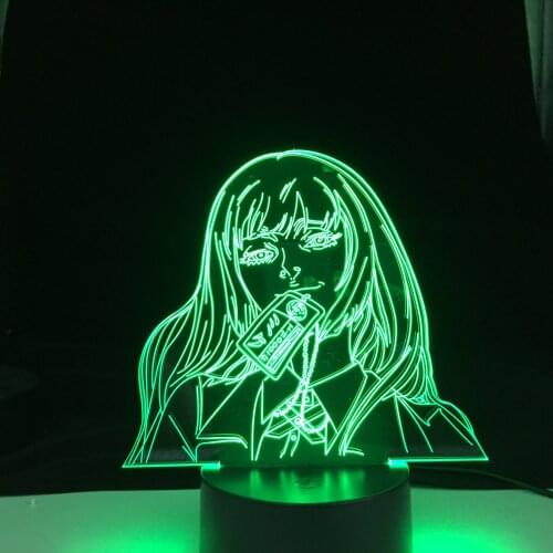 Anime Lamp Yumeko Jabami From Kakegurui Compulsive Gambler Gift for Bedroom Decor Nightlight Cute Japanese Waifu Led Night Light