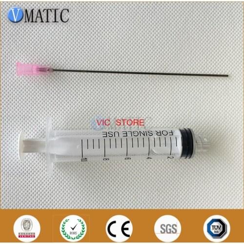 Free Shipping Non Sterilized 5Pcs 10ml/cc Plastic Syringe + 18G Luer Lock Dispensing Needle Tips 10cm 100mm Tube Length